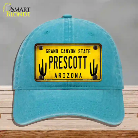 Arizona Prescott Novelty License Plate Hat Unconstructed Cotton / Lake Blue