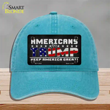 Americans For Trump Novelty License Plate Hat Unconstructed Cotton / Lake Blue