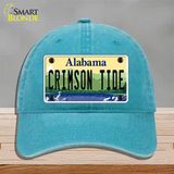 Crimson Tide Novelty License Plate Hat Unconstructed Cotton / Lake Blue