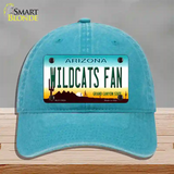 Wildcats Fan Novelty License Plate Hat Unconstructed Cotton / Lake Blue