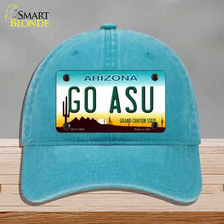 Go Arizona State Novelty License Plate Hat Unconstructed Cotton / Lake Blue