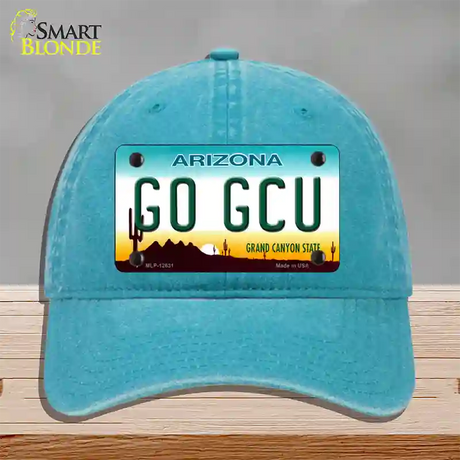 Go Grand Canyon Univ Novelty License Plate Hat Unconstructed Cotton / Lake Blue