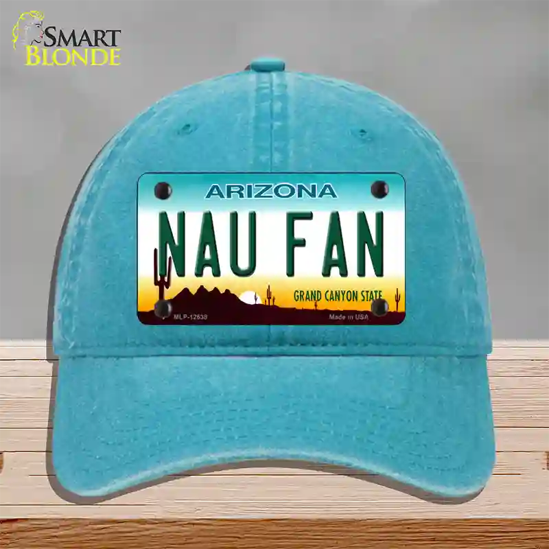 Northern Arizona Univ Fan Novelty License Plate Hat Unconstructed Cotton / Lake Blue