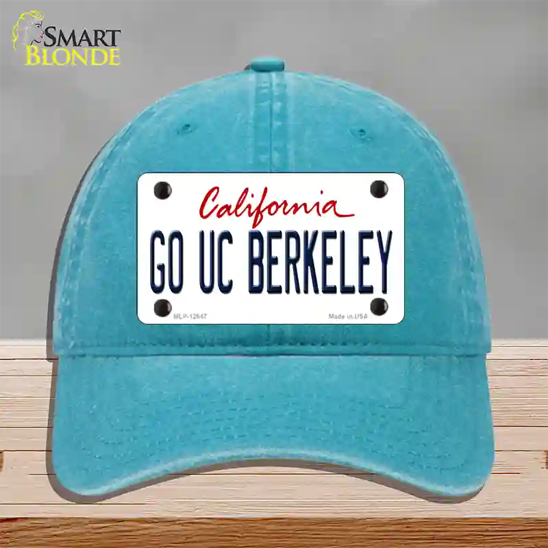 Go UC Berkeley Novelty License Plate Hat Unconstructed Cotton / Lake Blue