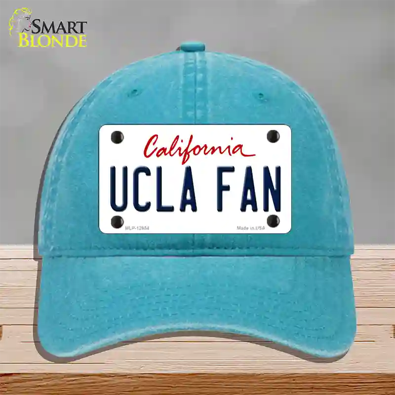 UCLA Fan Novelty License Plate Hat Unconstructed Cotton / Lake Blue