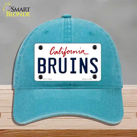 Bruins Novelty License Plate Hat Unconstructed Cotton / Lake Blue