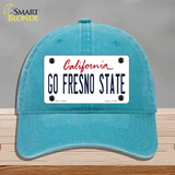 Go Fresno State Novelty License Plate Hat Unconstructed Cotton / Lake Blue