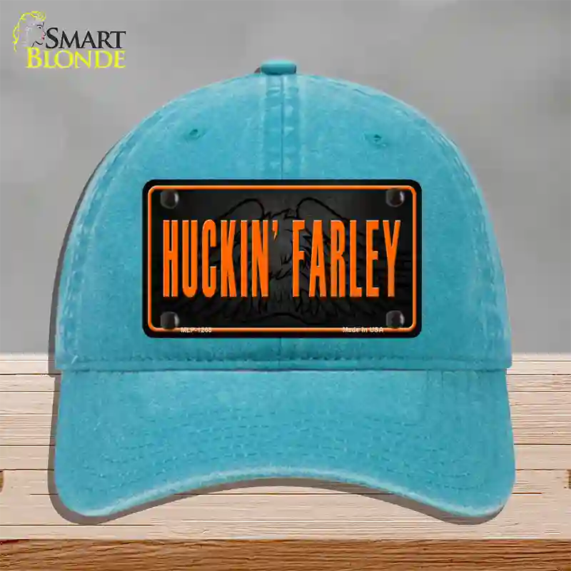 Huckin Farley Novelty License Plate Hat Unconstructed Cotton / Lake Blue