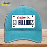 Go Bulldogs Novelty License Plate Hat Unconstructed Cotton / Lake Blue