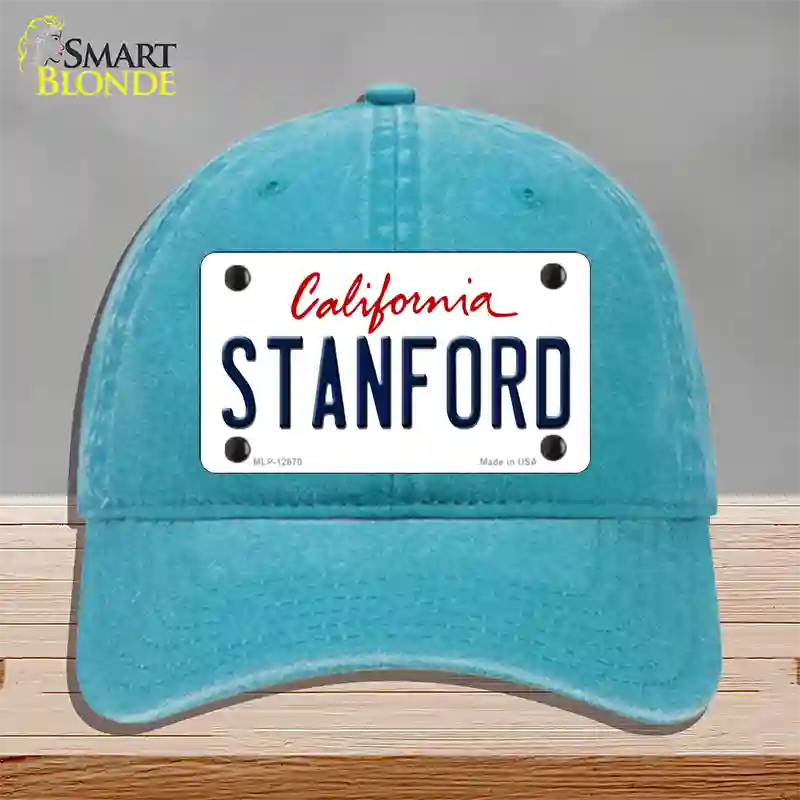 Stanford Novelty License Plate Hat Unconstructed Cotton / Lake Blue