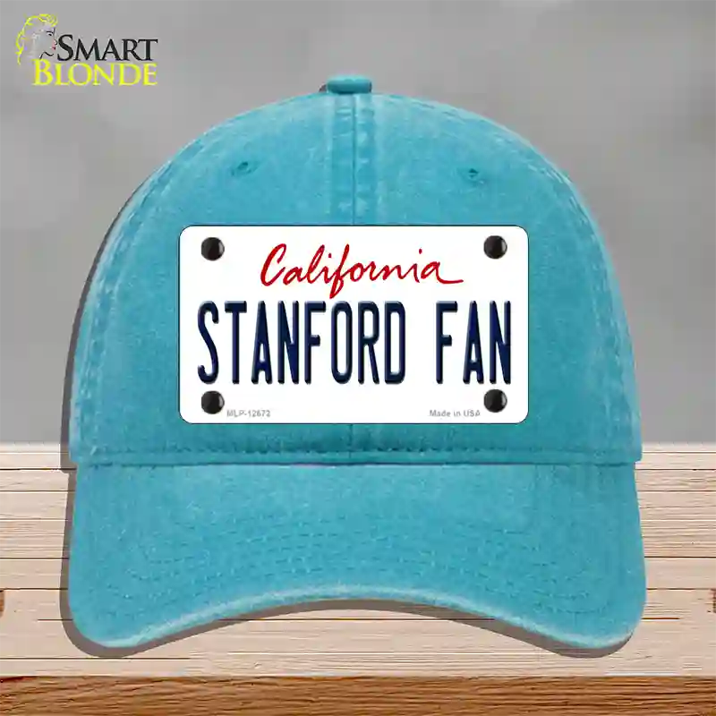 Stanford Fan Novelty License Plate Hat Unconstructed Cotton / Lake Blue