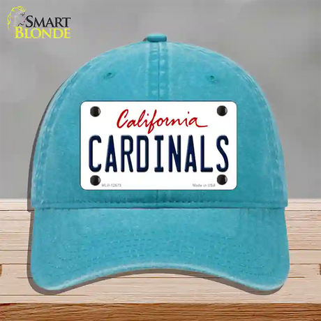 Cardinals Novelty License Plate Hat Unconstructed Cotton / Lake Blue