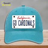 Go Cardinals Novelty License Plate Hat Unconstructed Cotton / Lake Blue