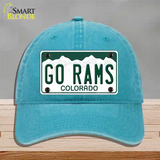 Go Rams Novelty License Plate Hat Unconstructed Cotton / Lake Blue