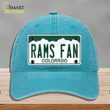 Rams Fan Novelty License Plate Hat Unconstructed Cotton / Lake Blue