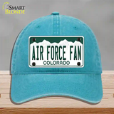 Air Force Fan Novelty License Plate Hat Unconstructed Cotton / Lake Blue