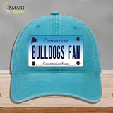 Bulldogs Fan Connecticut Novelty License Plate Hat Unconstructed Cotton / Lake Blue