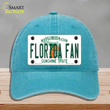 Florida Fan Novelty License Plate Hat Unconstructed Cotton / Lake Blue