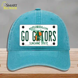 Go Gators Novelty License Plate Hat Unconstructed Cotton / Lake Blue