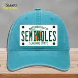 Seminoles Novelty License Plate Hat Unconstructed Cotton / Lake Blue