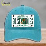 Go Seminoles Novelty License Plate Hat Unconstructed Cotton / Lake Blue