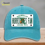 Hurricanes Fan Novelty License Plate Hat Unconstructed Cotton / Lake Blue