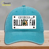 Bulldogs Fan Georgia Novelty License Plate Hat Unconstructed Cotton / Lake Blue