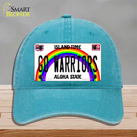 Go Warriors Novelty License Plate Hat Unconstructed Cotton / Lake Blue