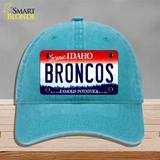 Broncos Novelty License Plate Hat Unconstructed Cotton / Lake Blue