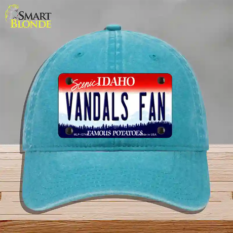 Vandals Fan Novelty License Plate Hat Unconstructed Cotton / Lake Blue