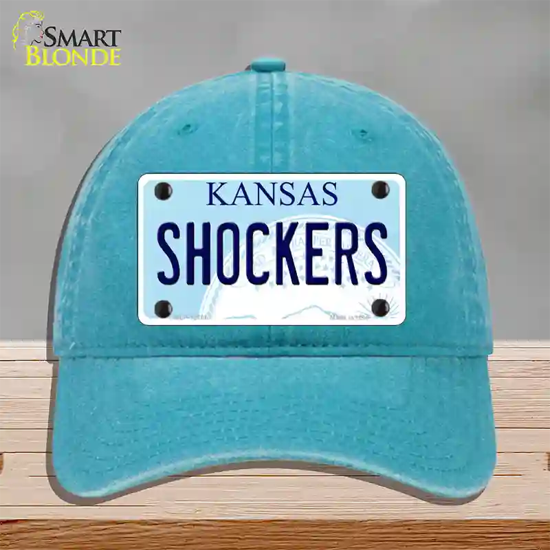 Shockers Novelty License Plate Hat Tag Unconstructed Cotton / Lake Blue