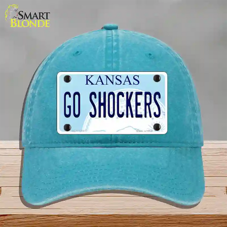 Go Shockers Novelty License Plate Hat Tag Unconstructed Cotton / Lake Blue