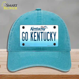 Go Kentucky Novelty License Plate Hat Tag Unconstructed Cotton / Lake Blue