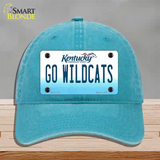 Kentucky Go Wildcats Novelty License Plate Hat Tag Unconstructed Cotton / Lake Blue