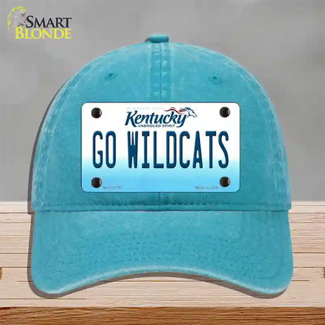 Kentucky Go Wildcats Novelty License Plate Hat Tag Unconstructed Cotton / Lake Blue