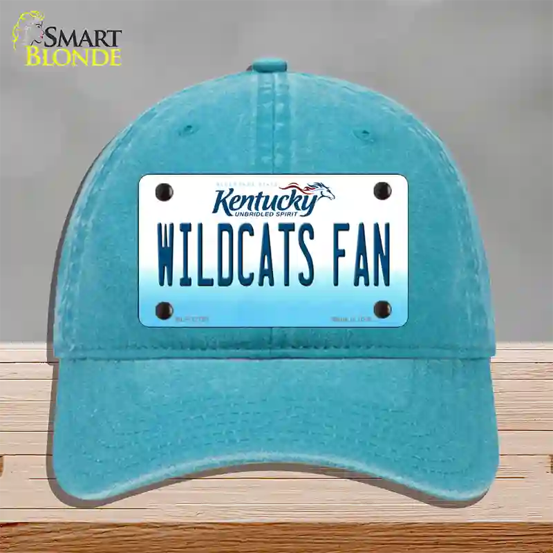 Kentucky Wildcats Fan Novelty License Plate Hat Tag Unconstructed Cotton / Lake Blue