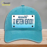 Go Western Kentucky Novelty License Plate Hat Tag Unconstructed Cotton / Lake Blue