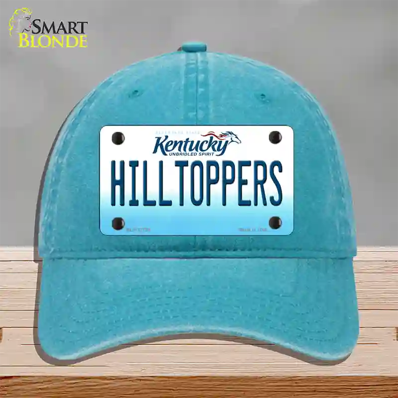 Hilltoppers Novelty License Plate Hat Tag Unconstructed Cotton / Lake Blue