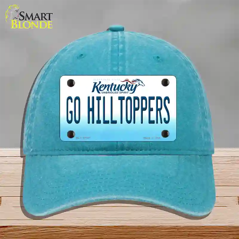 Go Hilltoppers Novelty License Plate Hat Tag Unconstructed Cotton / Lake Blue