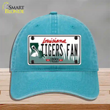 Louisiana Tigers Fan Novelty License Plate Hat Tag Unconstructed Cotton / Lake Blue