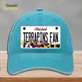 Terrapins Fan Novelty License Plate Hat Tag Unconstructed Cotton / Lake Blue