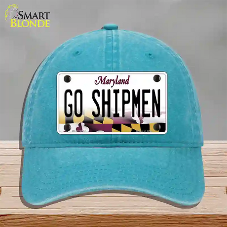 Go Shipmen Novelty License Plate Hat Tag Unconstructed Cotton / Lake Blue