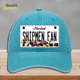 Shipmen Fan Novelty License Plate Hat Tag Unconstructed Cotton / Lake Blue