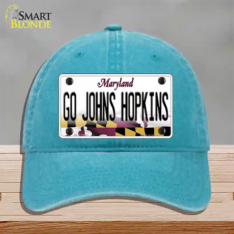 Go Johns Hopkins Novelty License Plate Hat Unconstructed Cotton / Lake Blue