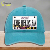 Johns Hopkins Fan Novelty License Plate Hat Unconstructed Cotton / Lake Blue