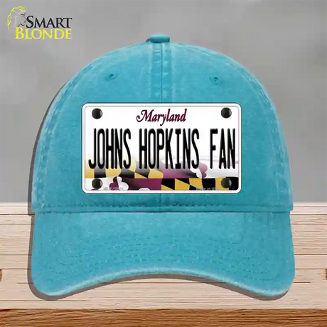 Johns Hopkins Fan Novelty License Plate Hat Unconstructed Cotton / Lake Blue