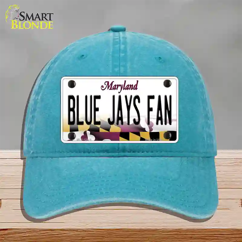 Blue Jays Fan Novelty License Plate Hat Unconstructed Cotton / Lake Blue