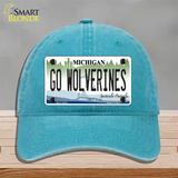 Go Wolverines Novelty License Plate Hat Unconstructed Cotton / Lake Blue