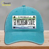 Go Michigan State Novelty License Plate Hat Unconstructed Cotton / Lake Blue