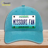 Missouri Fan Novelty License Plate Hat Unconstructed Cotton / Lake Blue